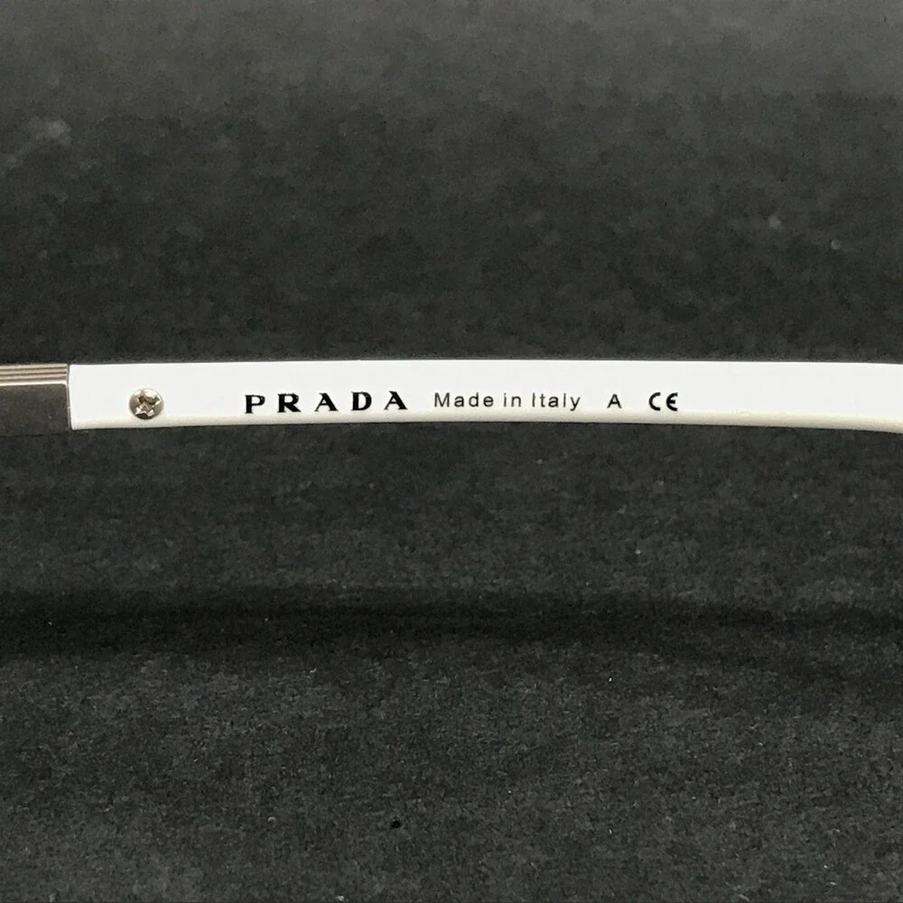 Prada Linea Rossa Eyeglasses Frames VPS50C 1AP-1O1 Matte Silver White 54-18-135